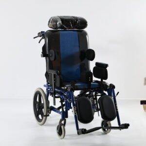 Deluxe Tilt-in-Space Positioning Wheelchair with Headrest & Tray